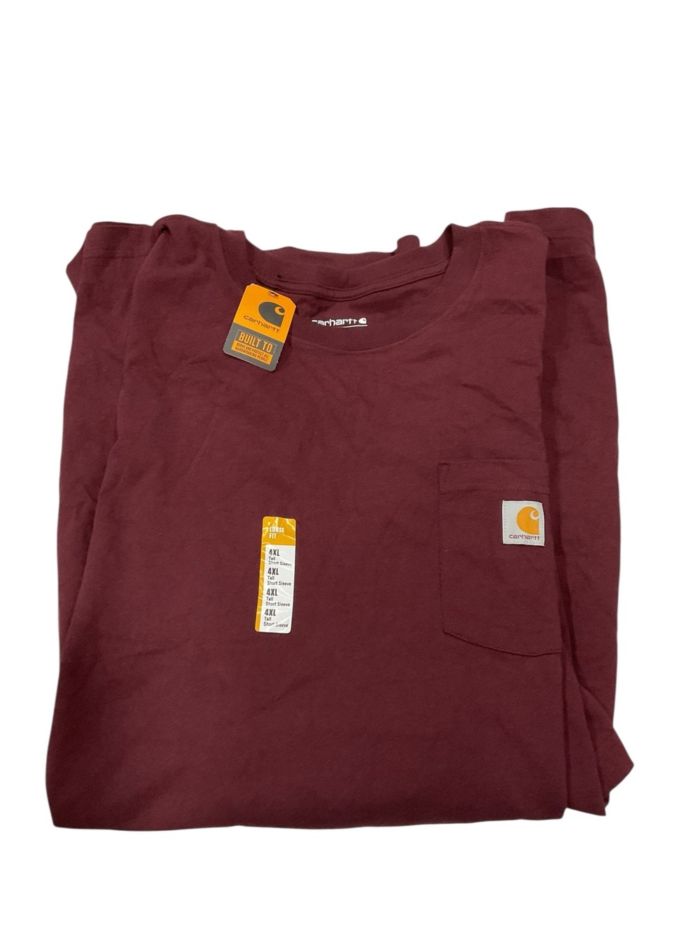 Carhartt Men’s Pocket T-Shirt - Maroon 4XL